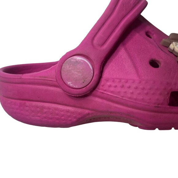Crocs Kids Clogs Disney Charms Pink Lightweight Size Child 8 - Picture 10 of 11